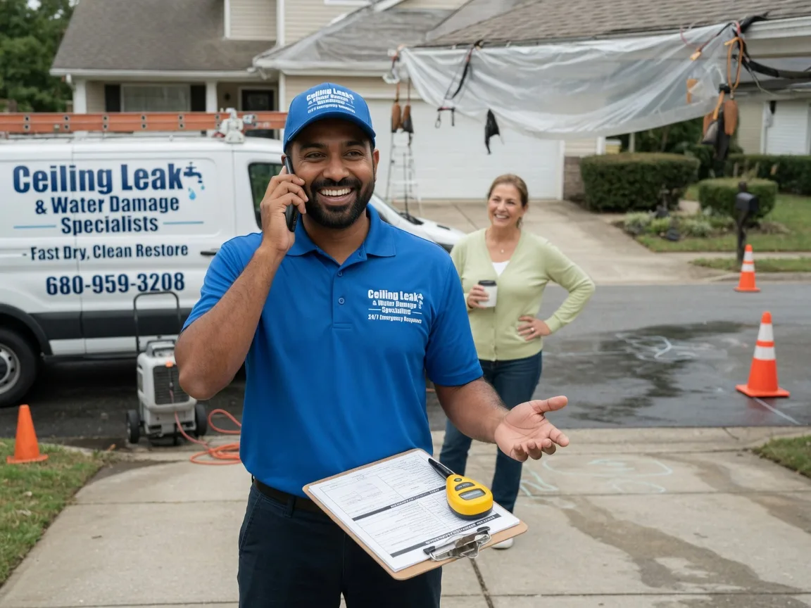 Ceiling Leak Cleanup Harrah, OK FAQs